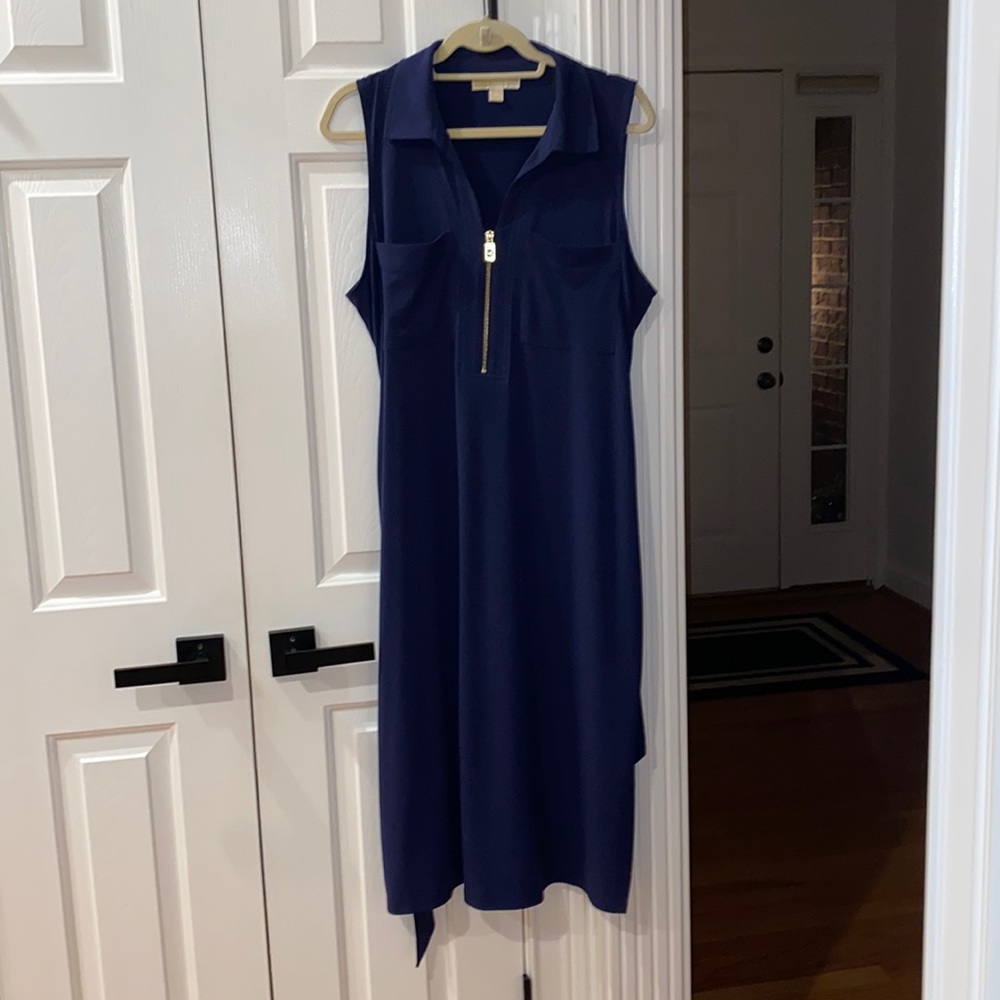 Michael Kors navy midi sleeveless dress size XL